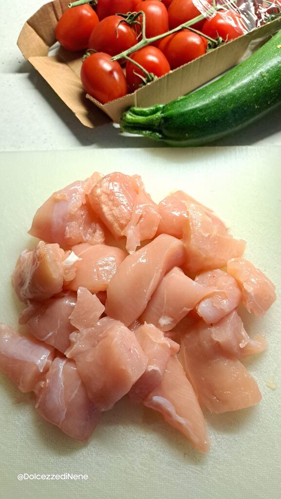 Chicken and vegetable bites in air fryer