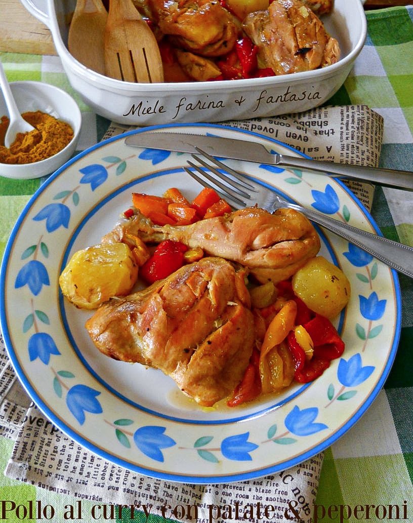 Curry Chicken with Potatoes and Peppers