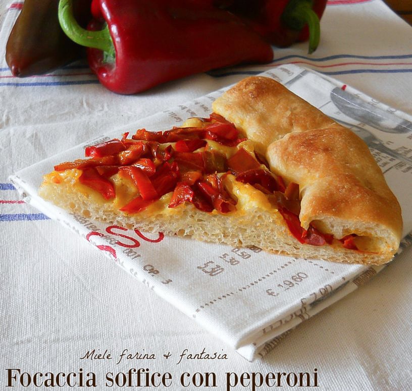 Soft Focaccia with Bell Peppers
