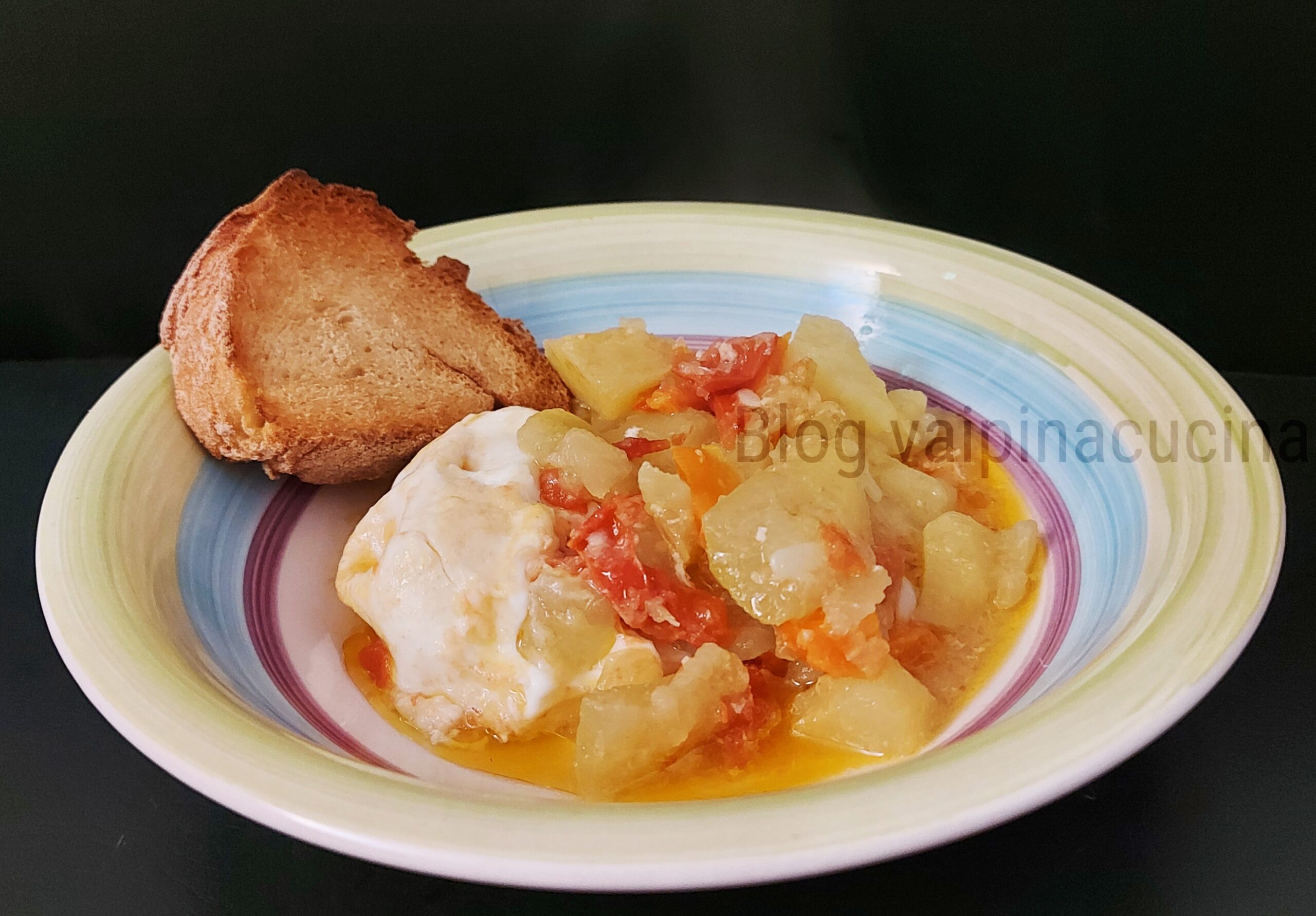 Long Cucuzza with Potatoes and Eggs