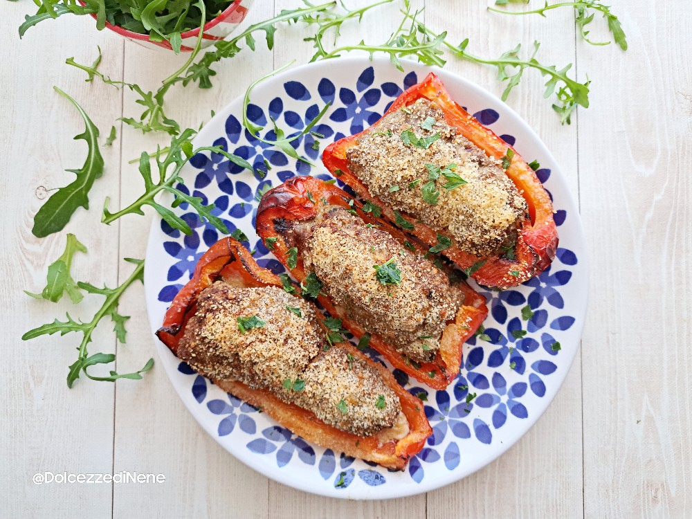 AIR FRYER OR OVEN STUFFED PEPPERS WITH MEAT