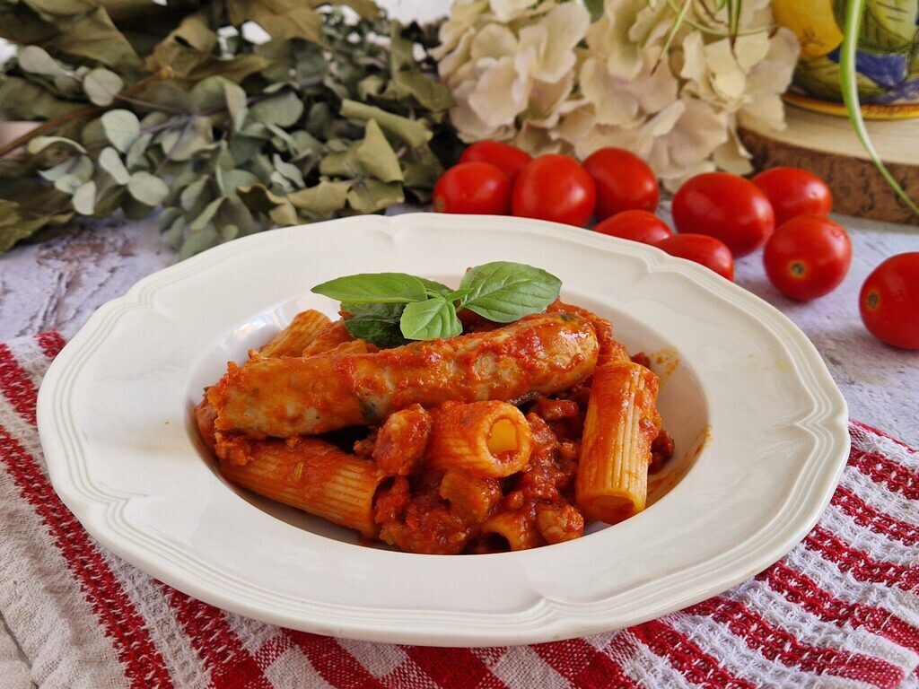 Pasta with Grandpa's Spicy Sausage Sauce