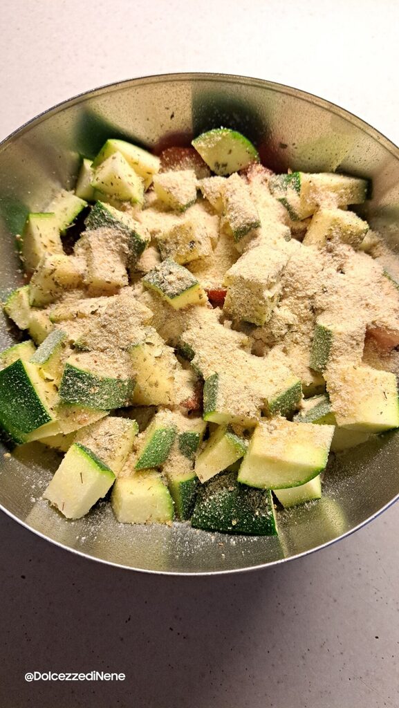 Chicken and vegetable bites in air fryer