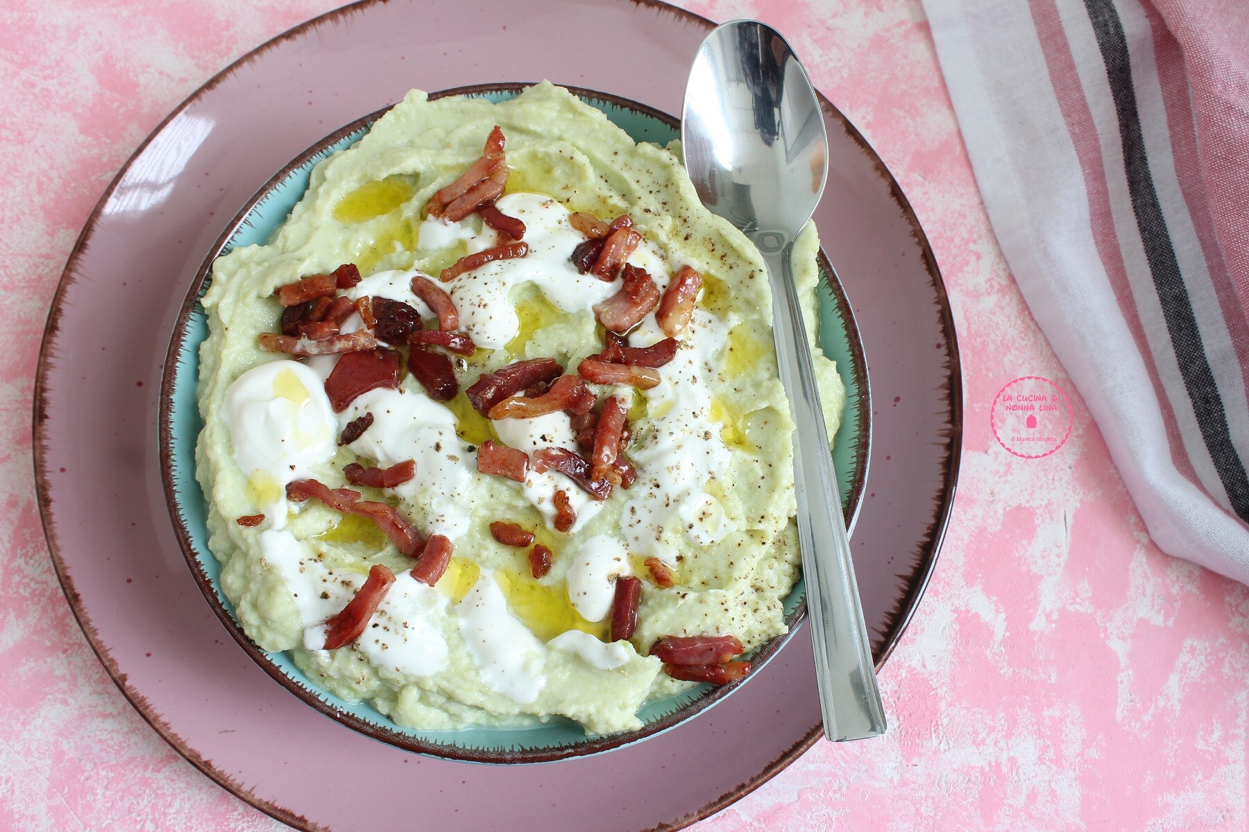 Cream of Broccoli Soup with Speck