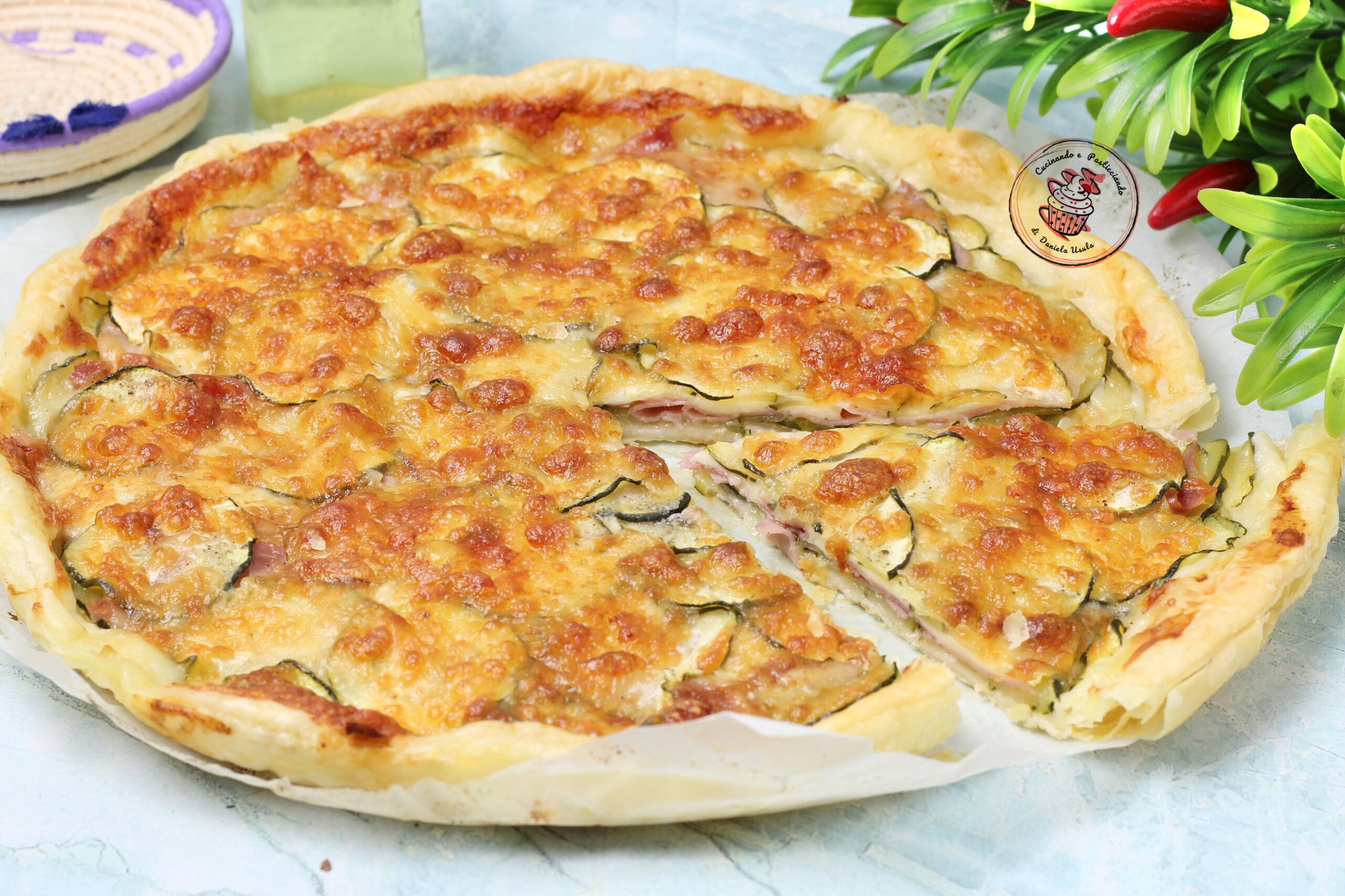 ZUCCHINI AND HAM SAVORY PIE: easy, quick, and irresistible!