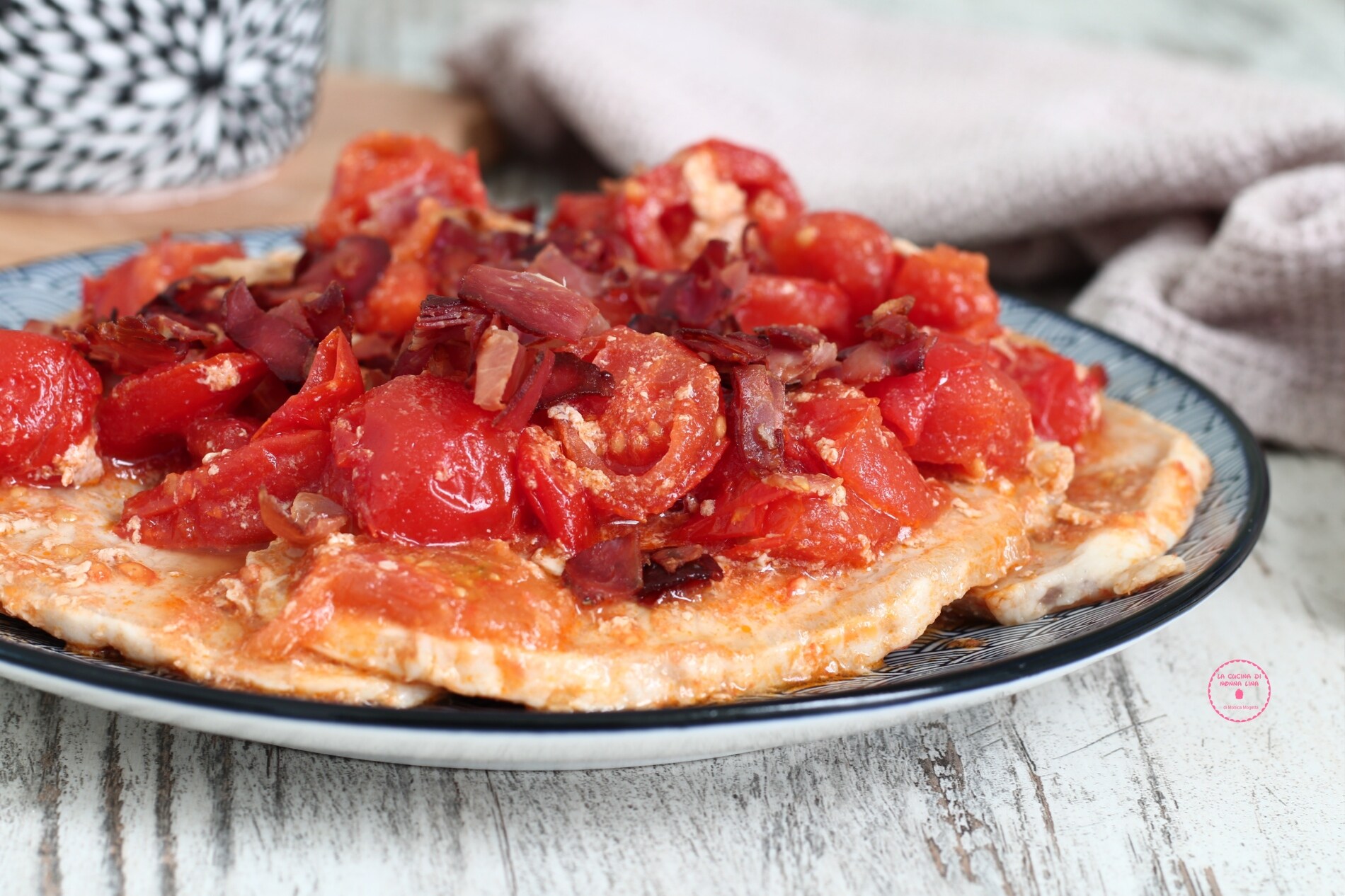 Pork Loin with Cherry Tomatoes and Crispy Speck