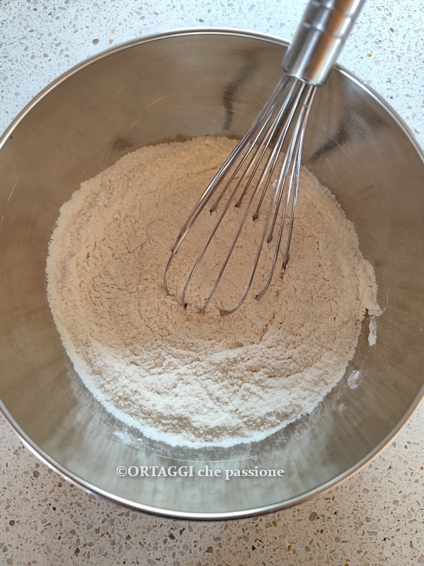 sift the flour with a hand whisk