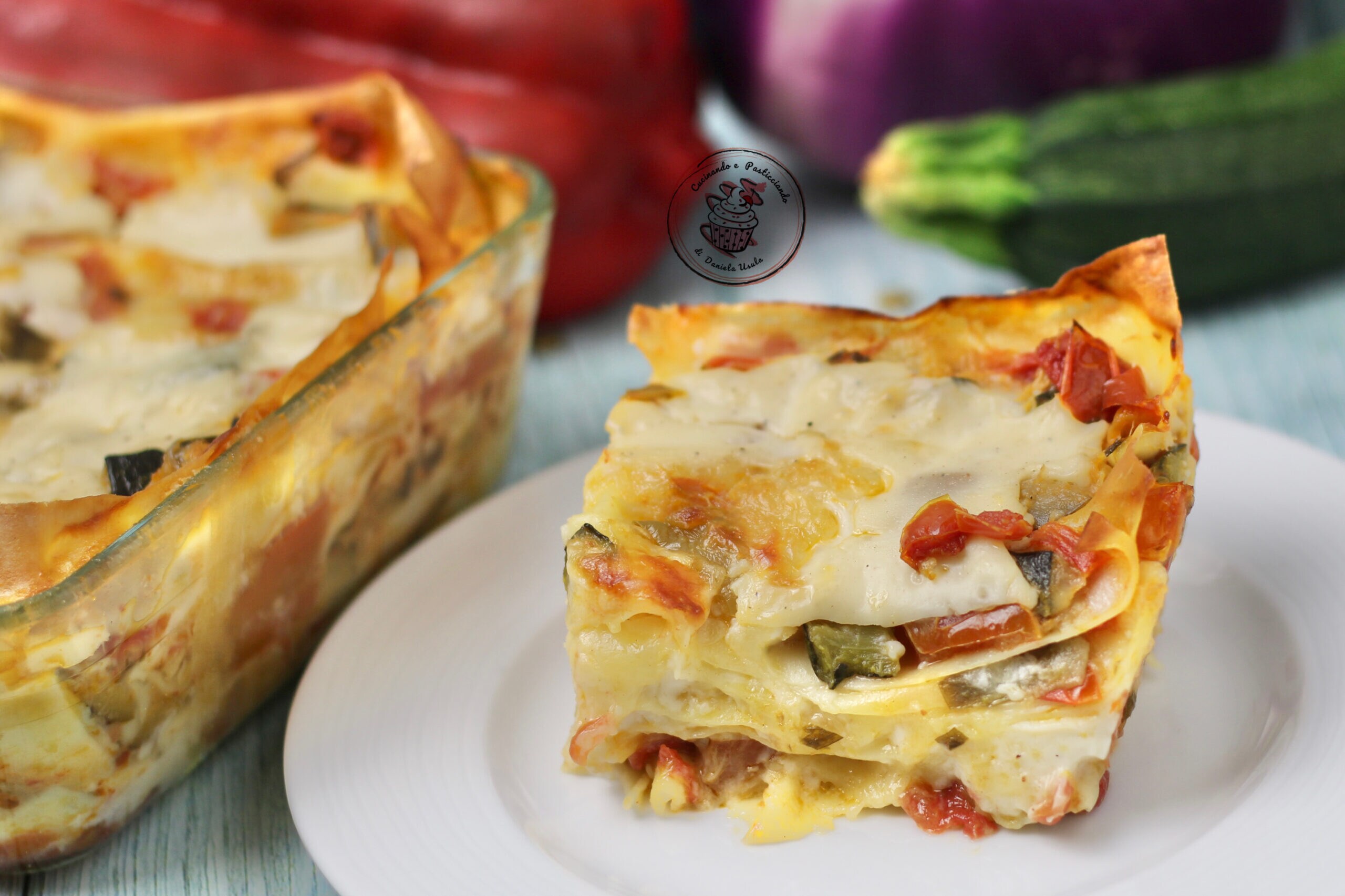 VEGETARIAN LASAGNA WITH SEASONAL VEGETABLES: light, colorful, and tasty