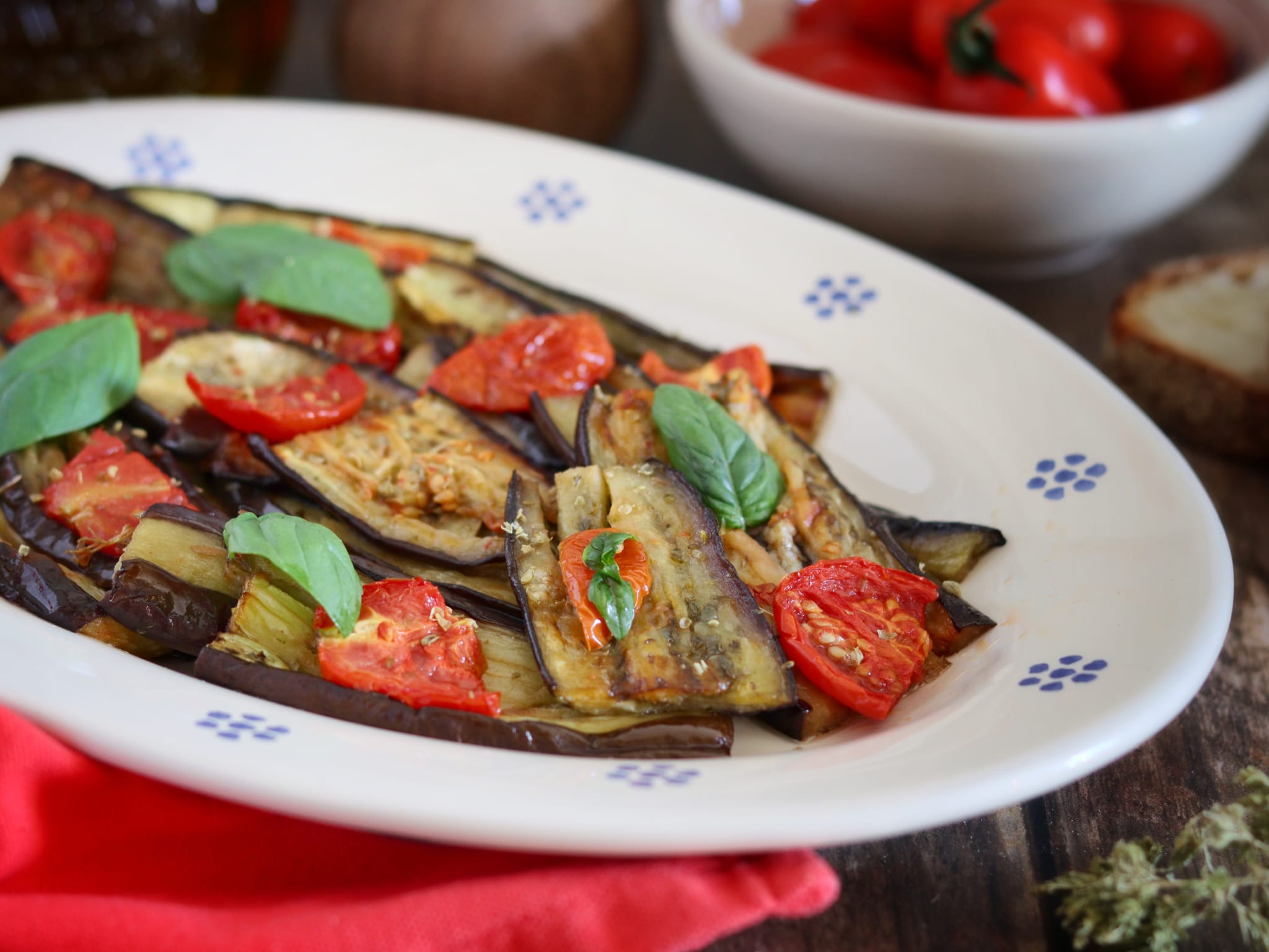 Baked Split Eggplants