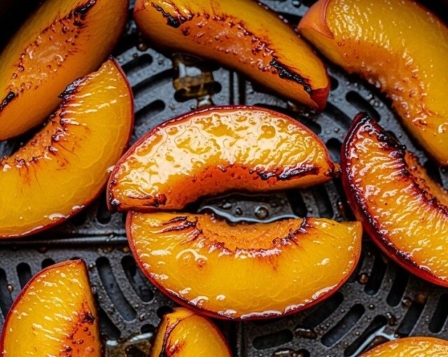 CARAMELIZED PEACHES in Air Fryer