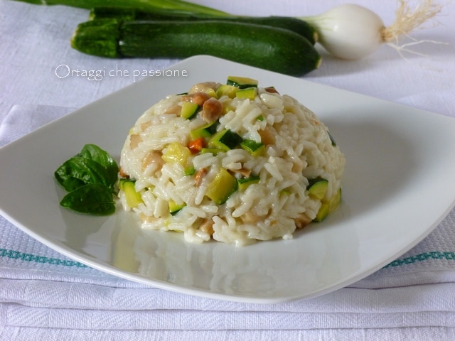 Canestrelli and zucchini risotto