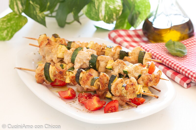 Chicken Skewers with Zucchini