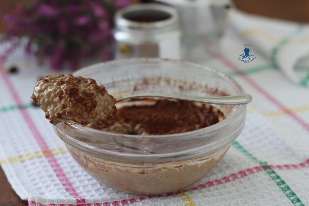 Coffee chia pudding with yogurt and honey