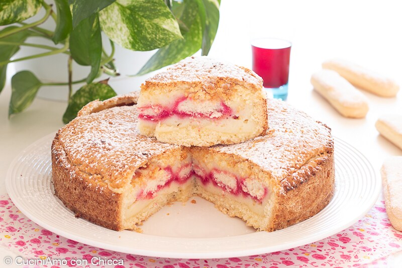 Custard and Alchermes Tart