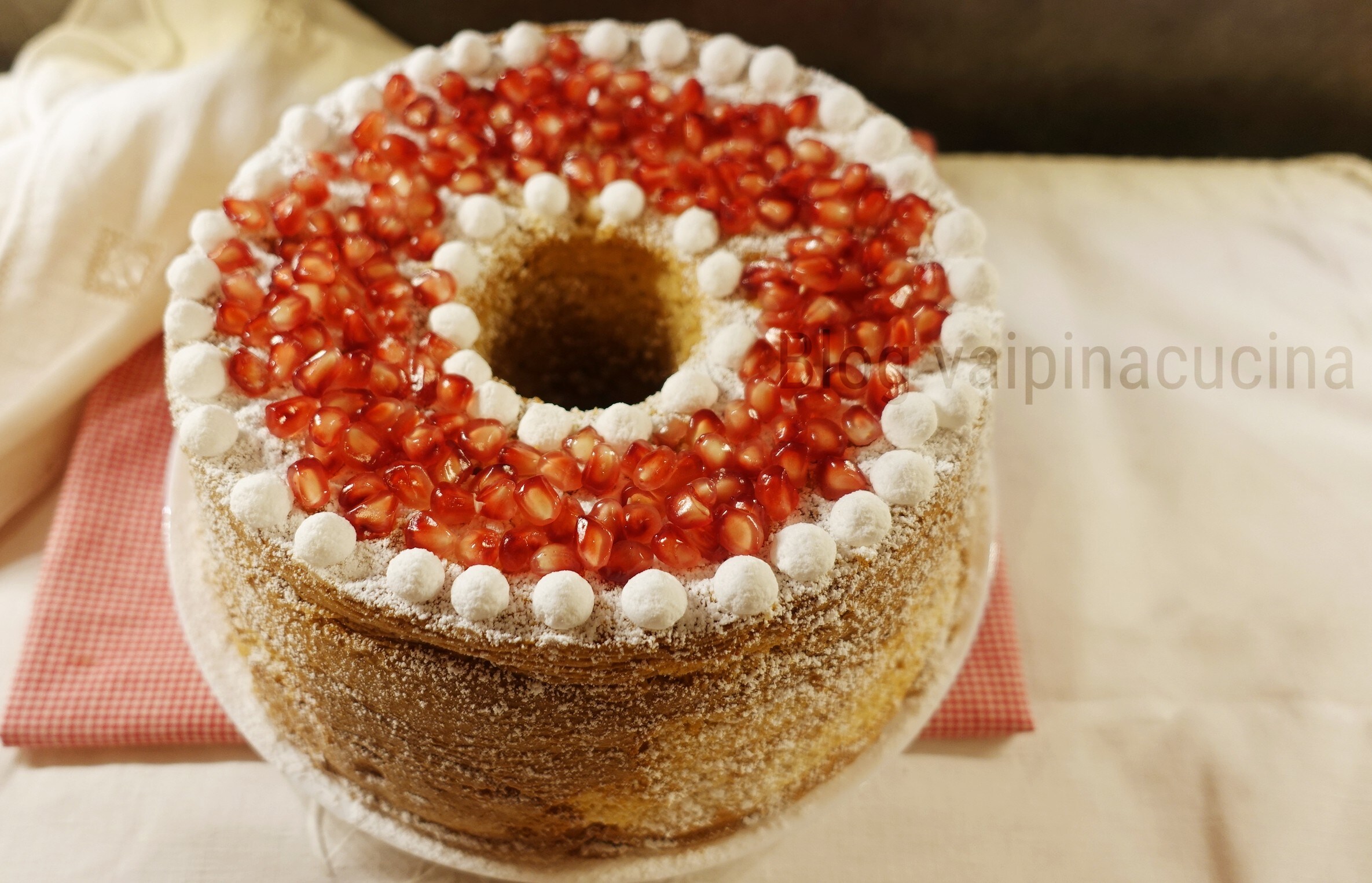 Pomegranate Chiffon Cake