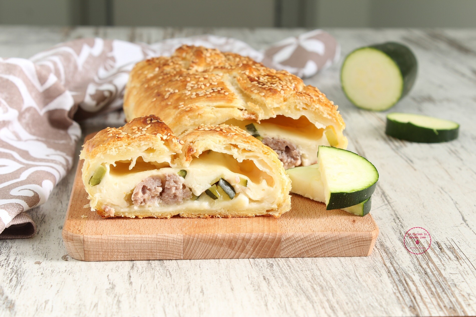 Savory Pie with Sausage and Zucchini