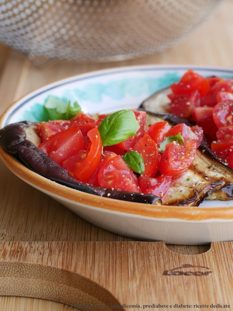 Eggplant Bruschetta with Light Cherry Tomatoes