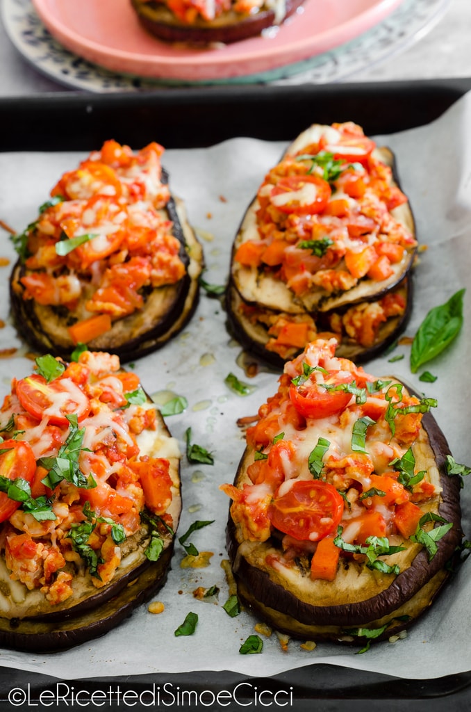 Eggplant Slices Stuffed with Meat Sauce