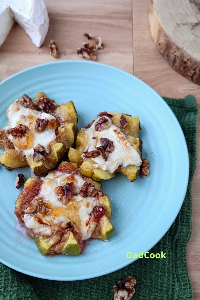 Figs with Cremabert and Walnuts in Air Fryer