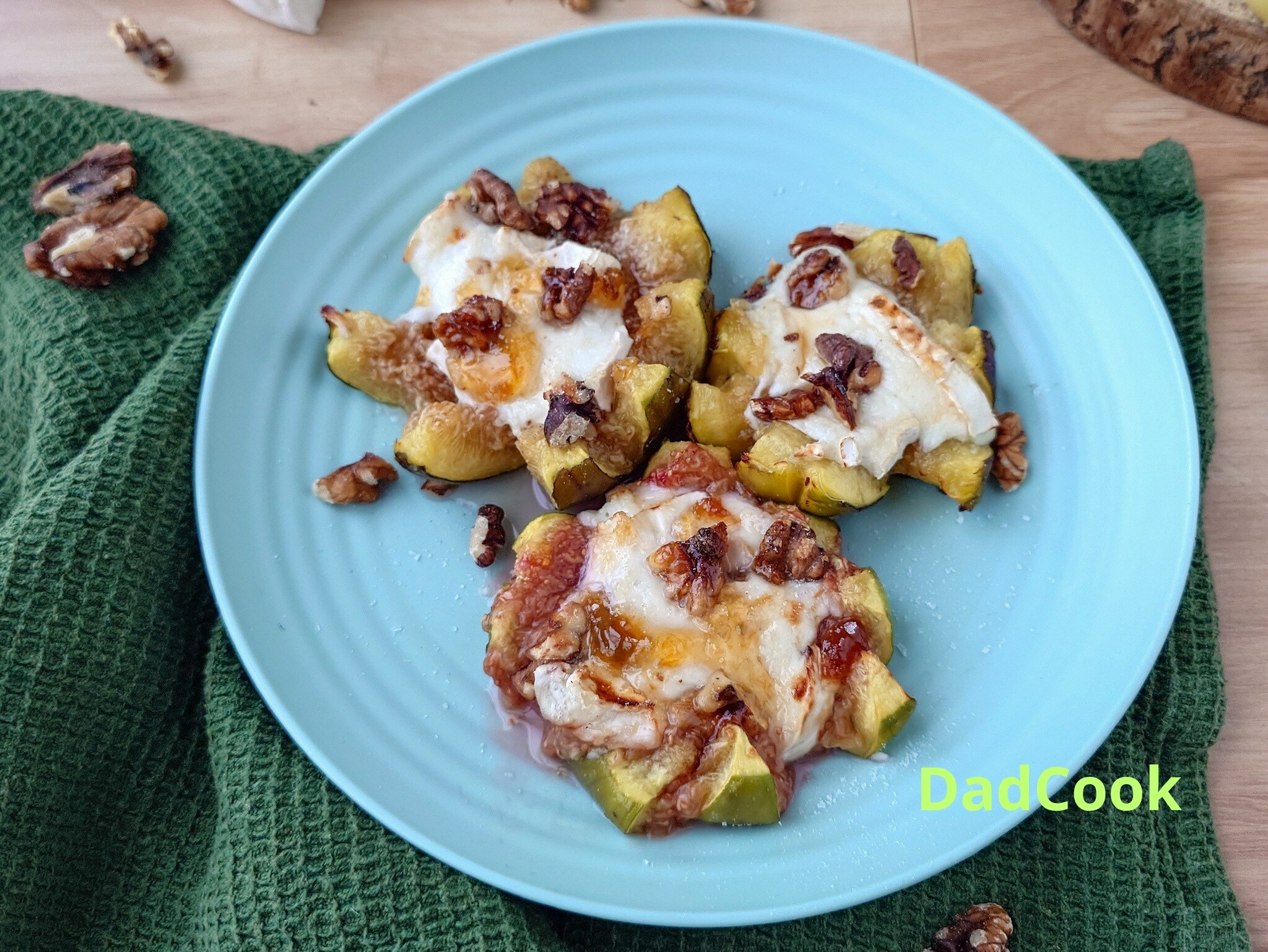 Figs with Cremabert and Walnuts in Air Fryer