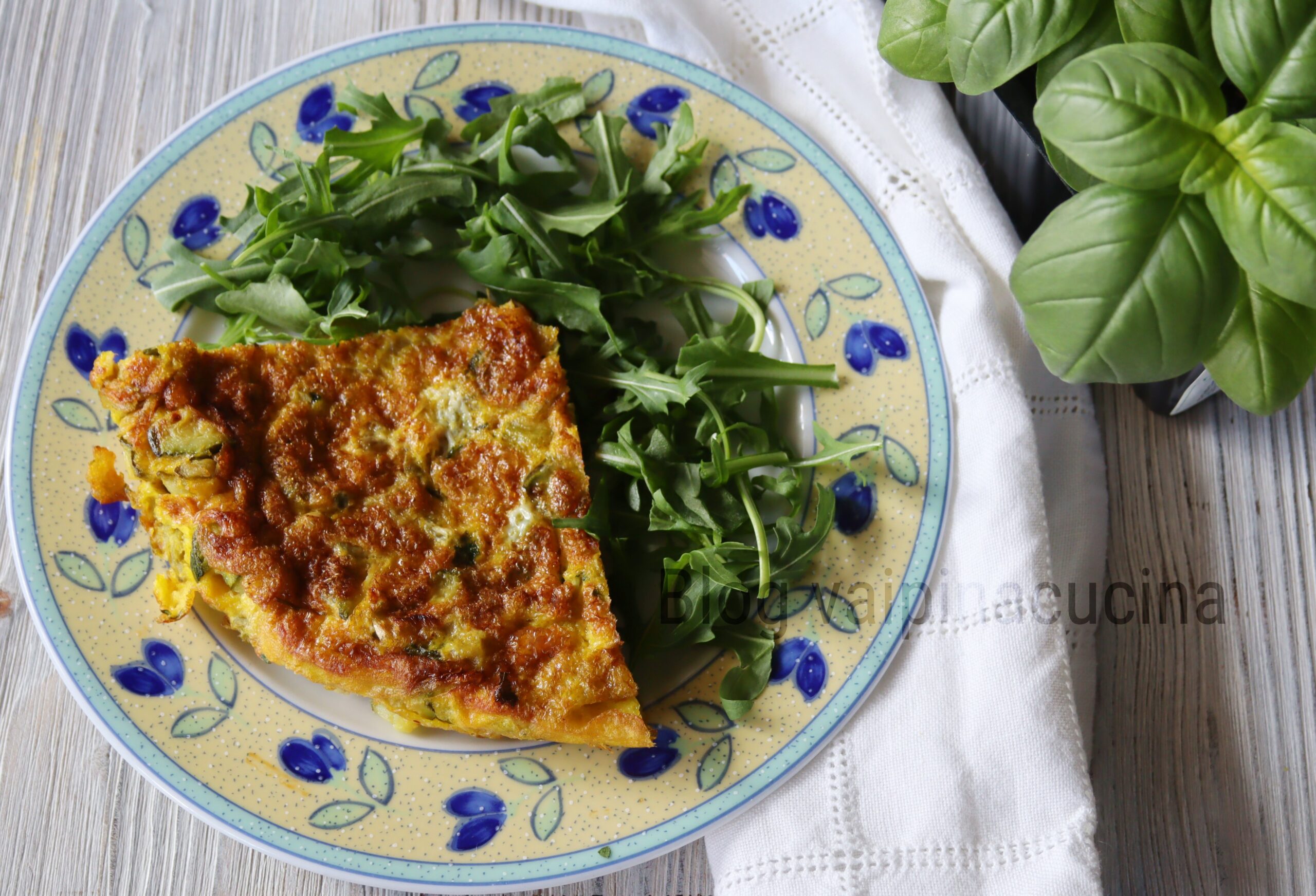 Zucchini and Flower Frittata