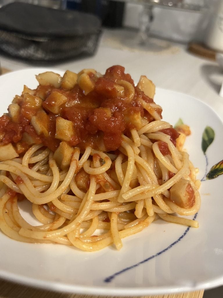 Pasta with Cuttlefish Ragout