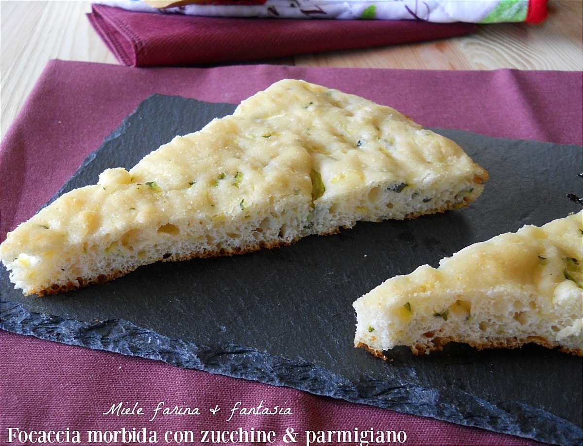 Super Soft Focaccia with Zucchini and Parmesan