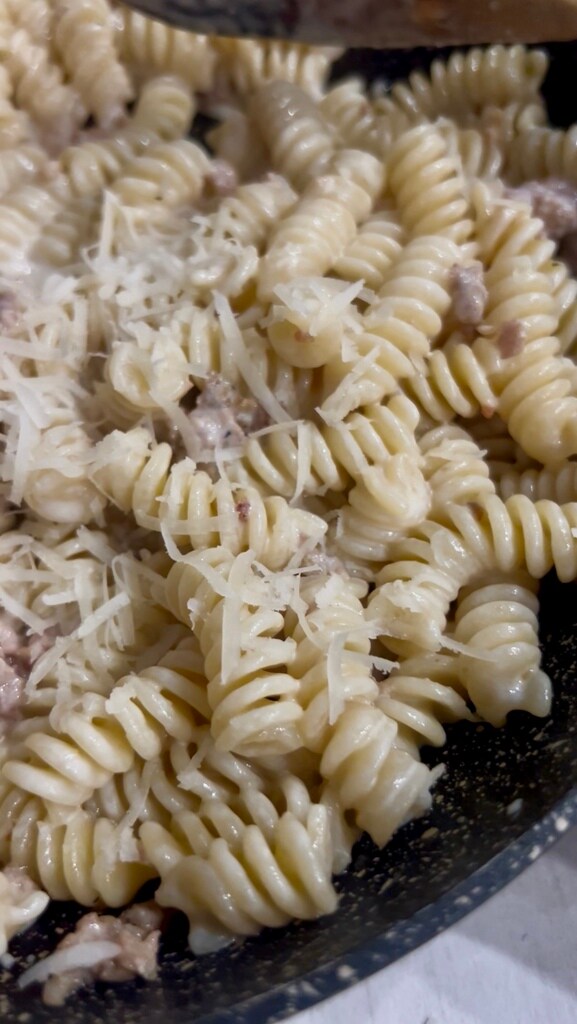 Pasta with Cream and Sausage