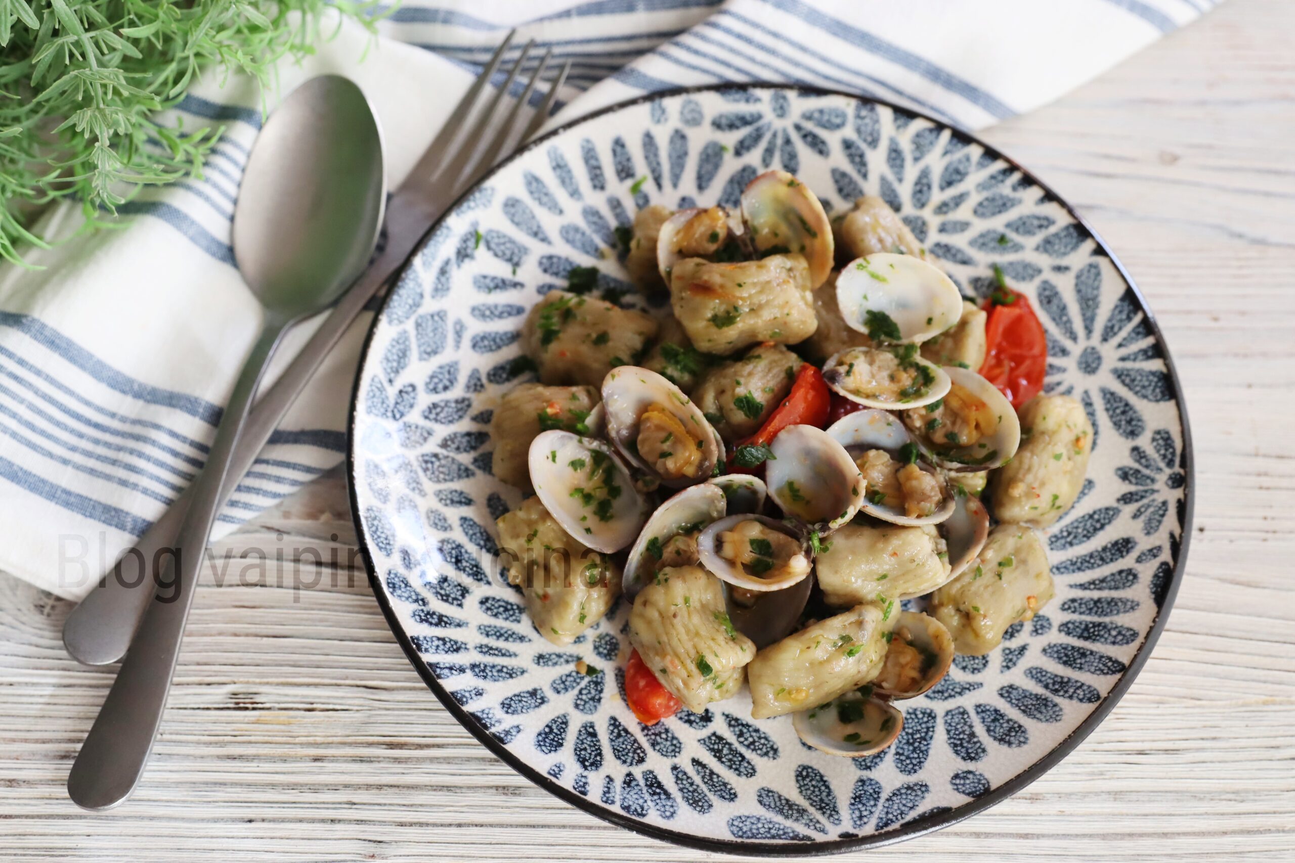 Eggplant Gnocchi with Clams
