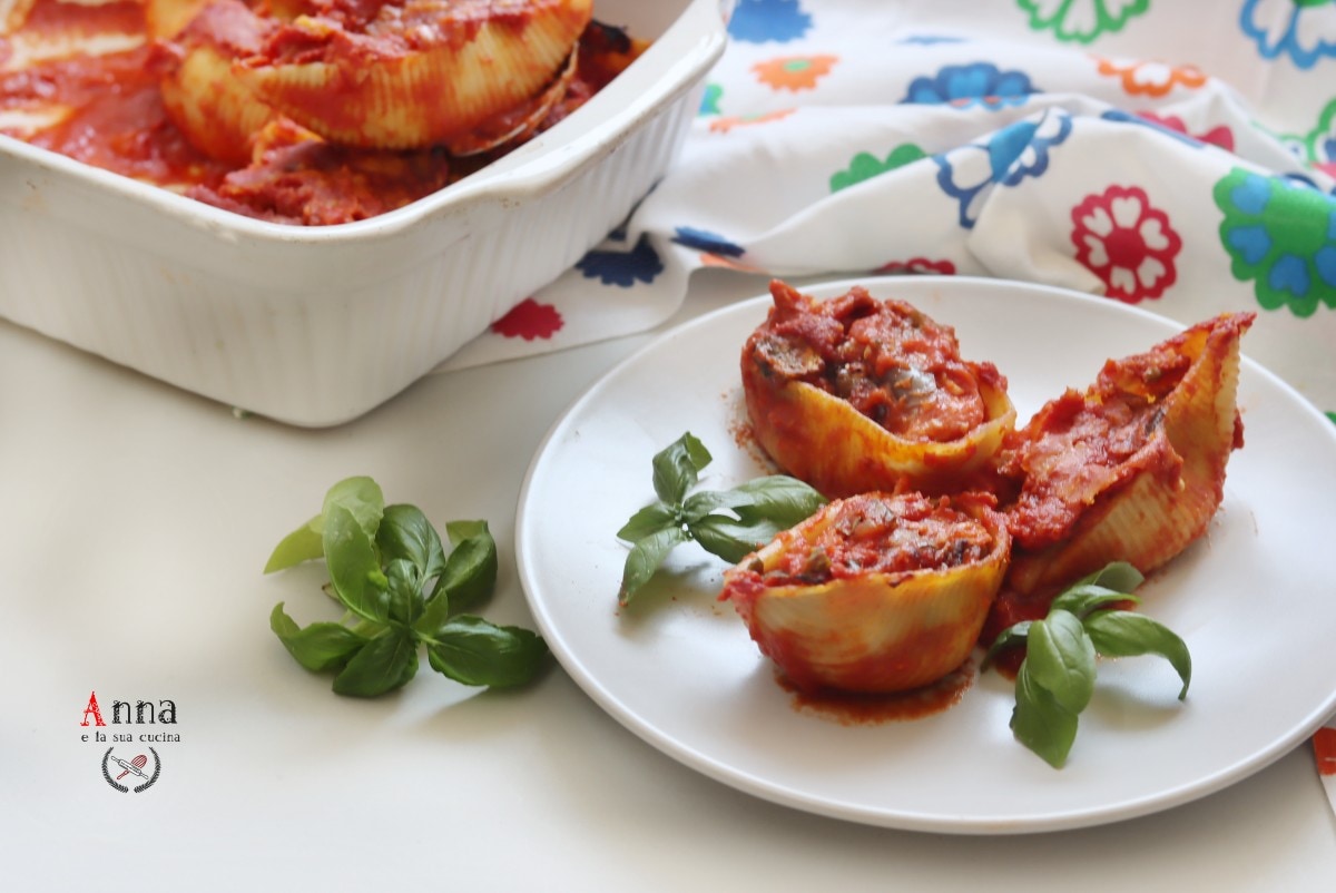 Stuffed Shells with Eggplant Parmigiana