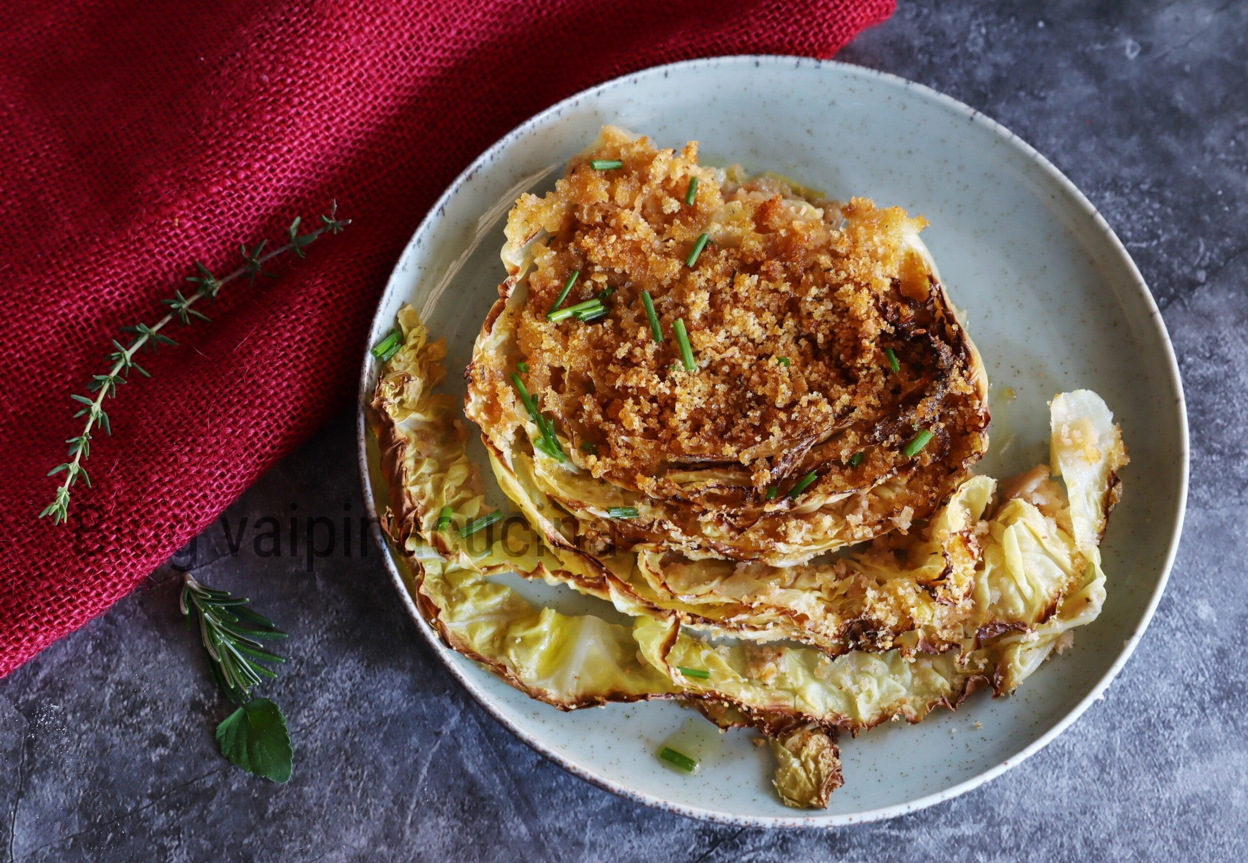 Simple Oven-Baked Savoy Cabbage