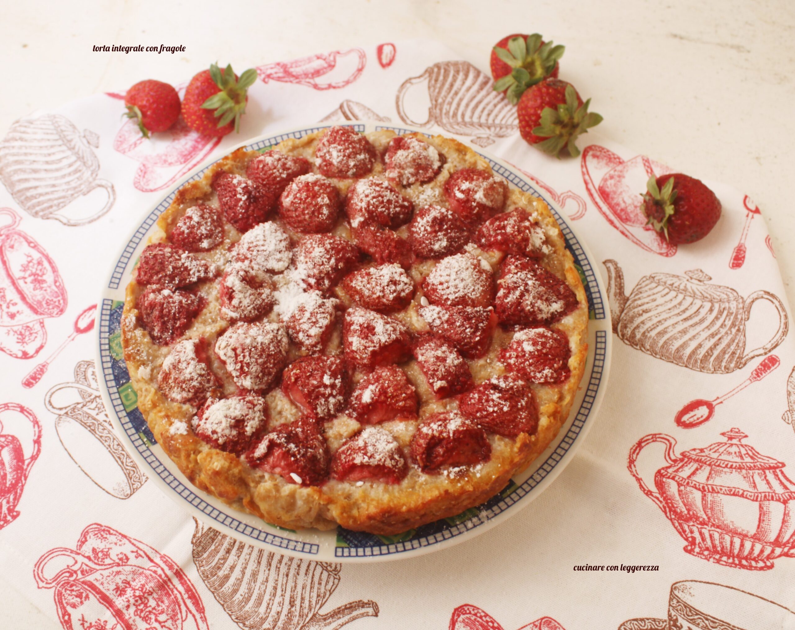 Whole Wheat Cake with Strawberries