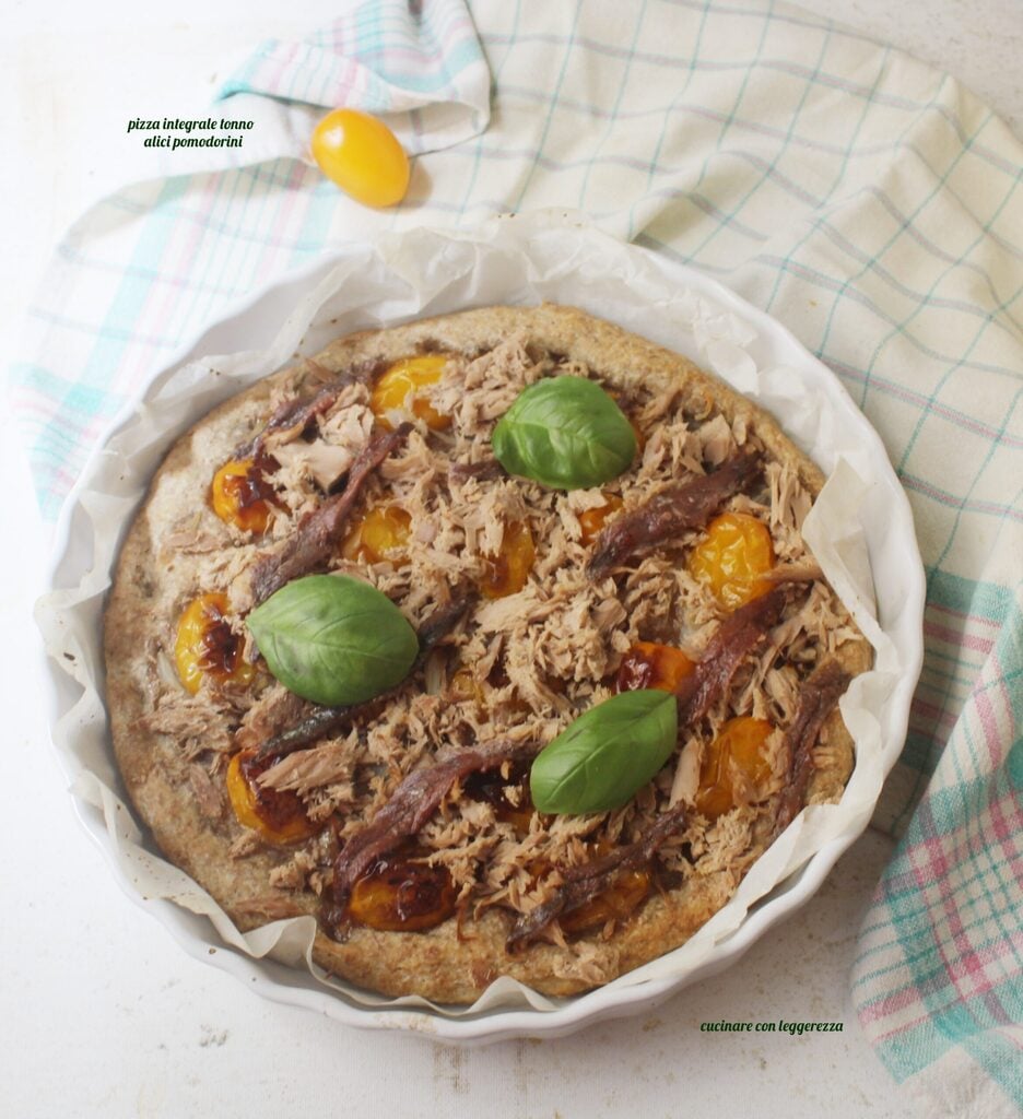 Whole Wheat Pizza Tuna Anchovies Cherry Tomatoes