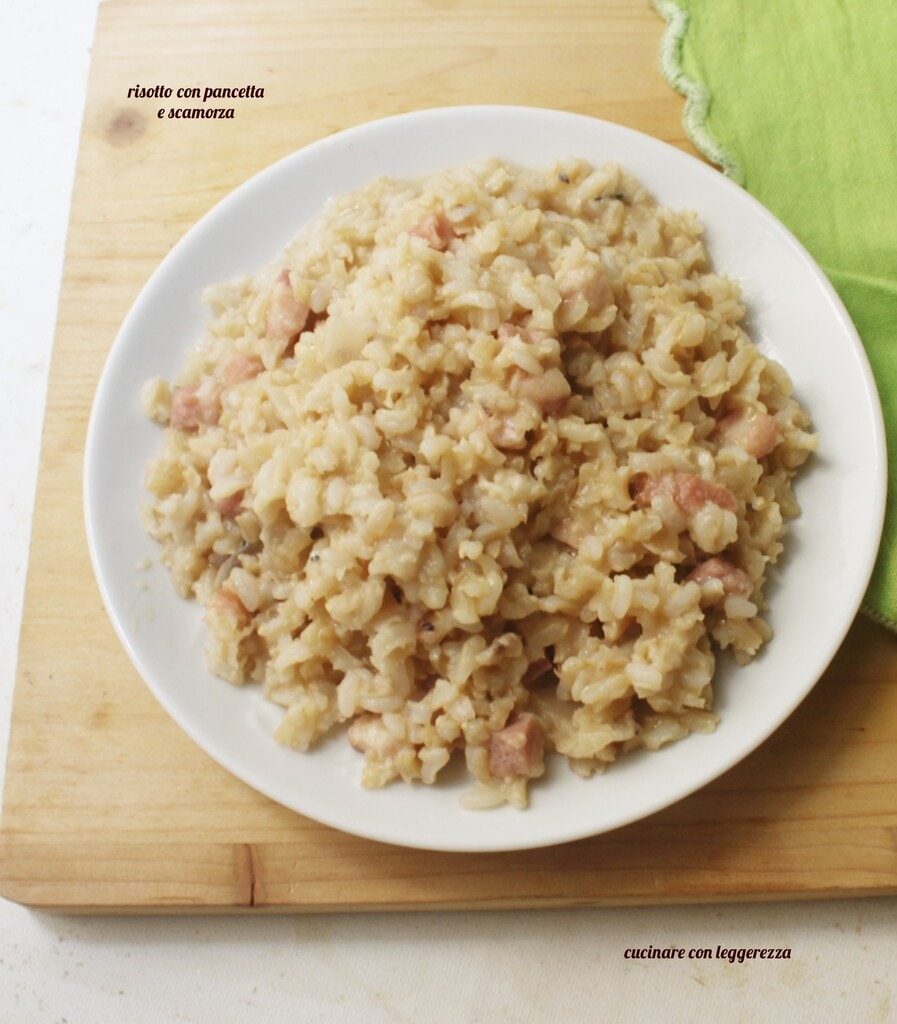 risotto with bacon and provolone