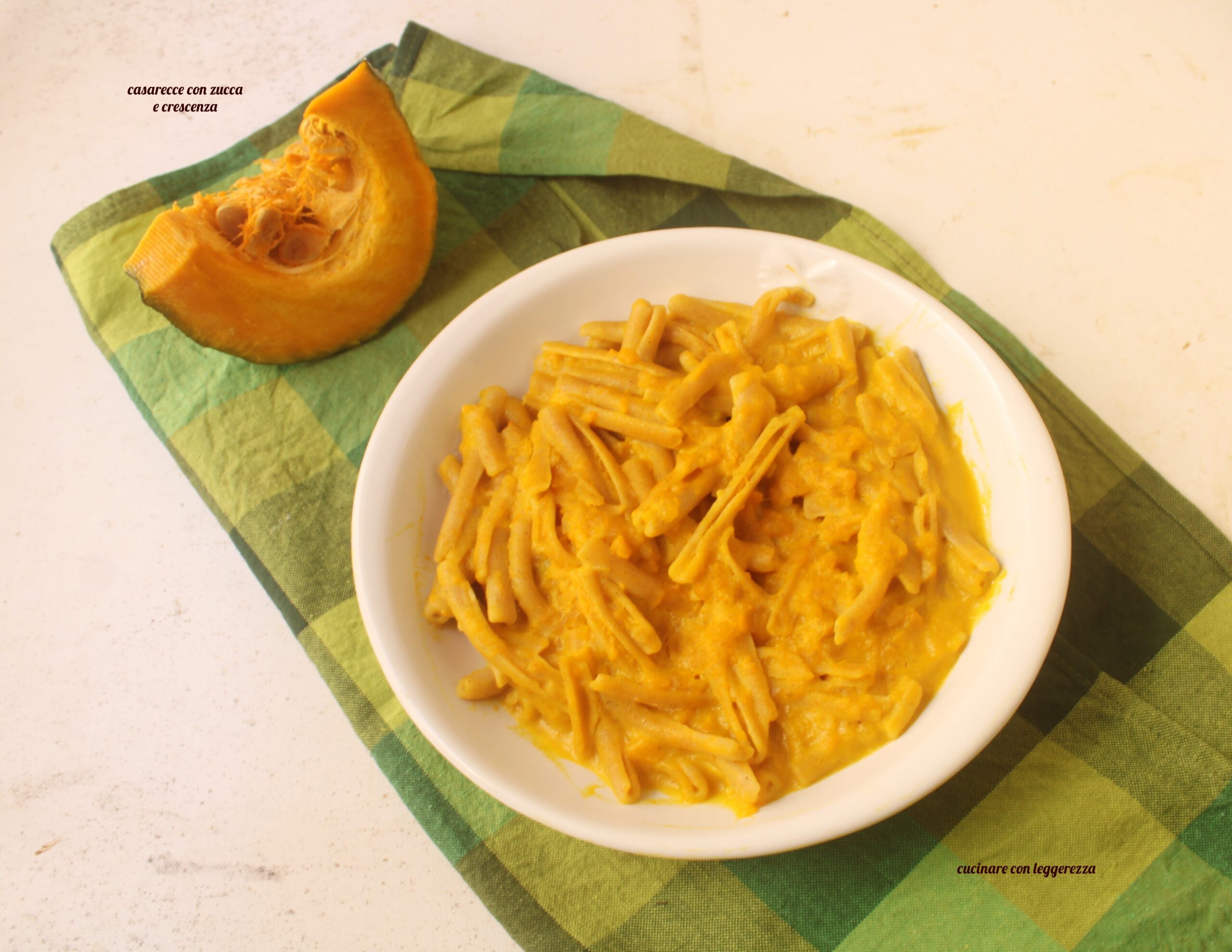 Casarecce with Pumpkin and Crescenza Cheese