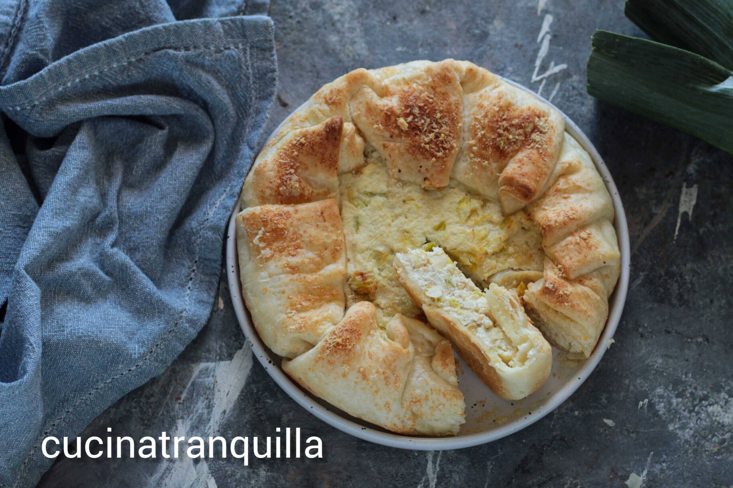 Rustic Pie with Ricotta and Leeks