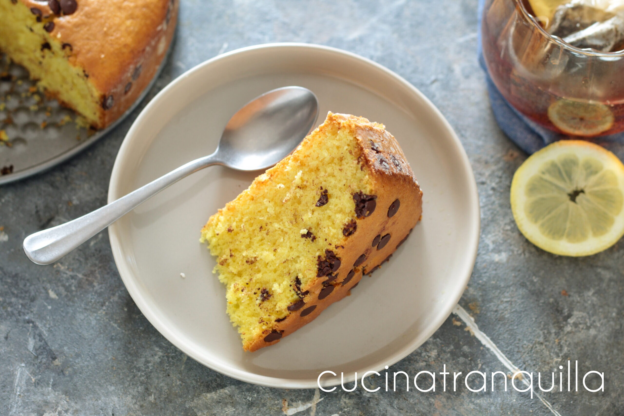 Saffron Cake with Chocolate Chips