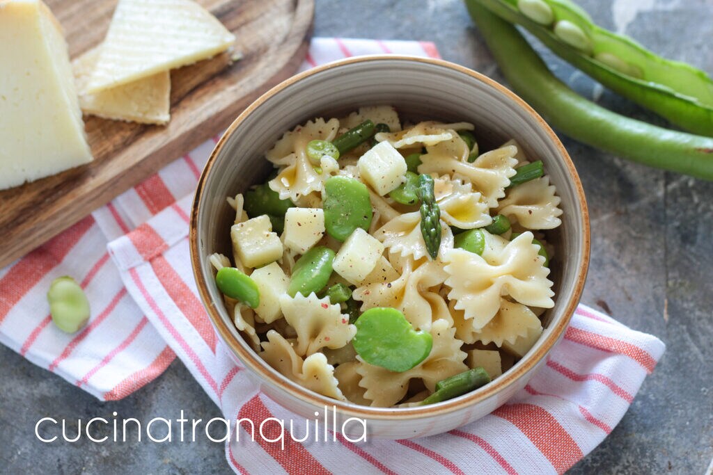 Cold Pasta with Fava Beans, Asparagus, and Abruzzo Pecorino