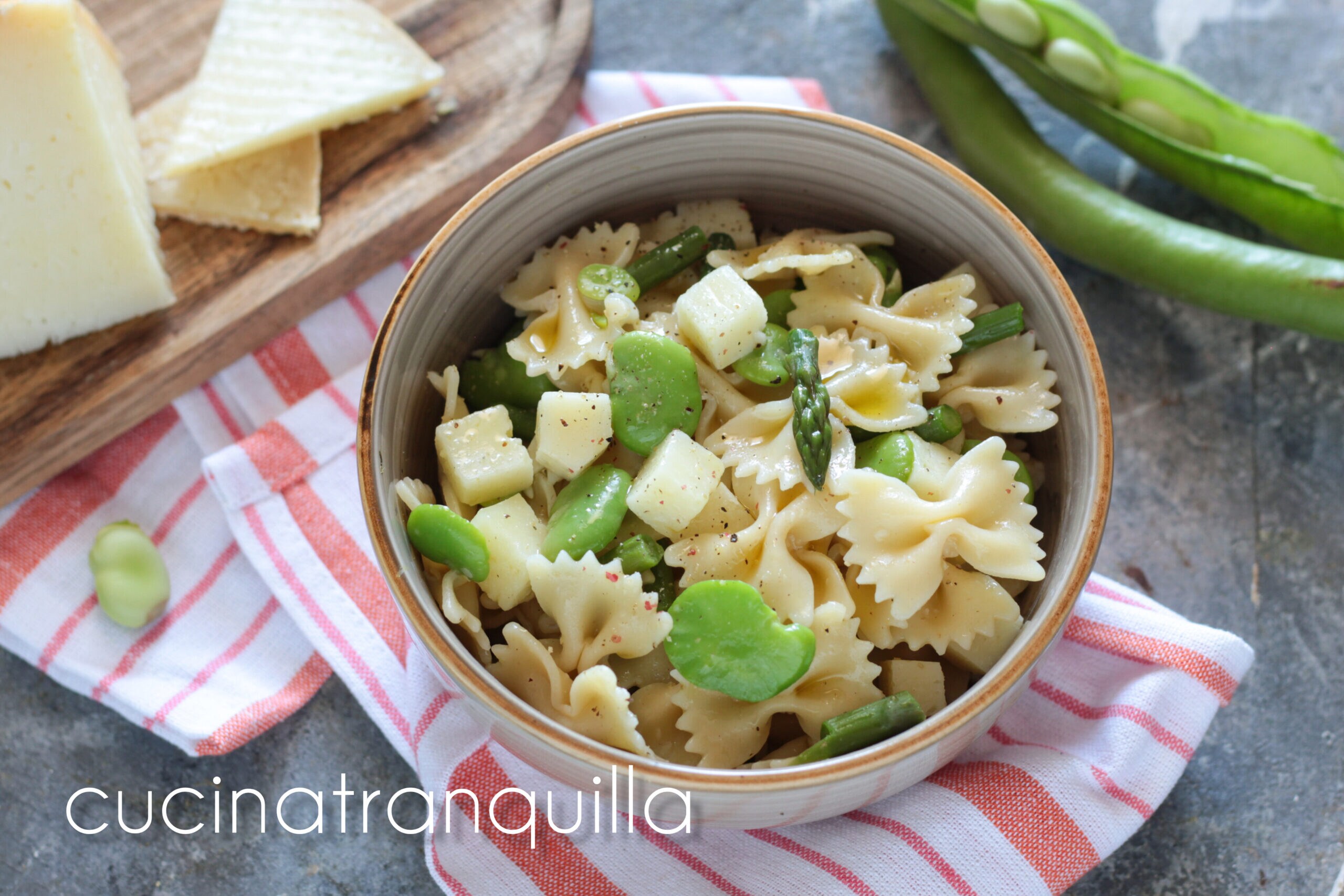 Cold Pasta with Fava Beans, Asparagus, and Abruzzo Pecorino