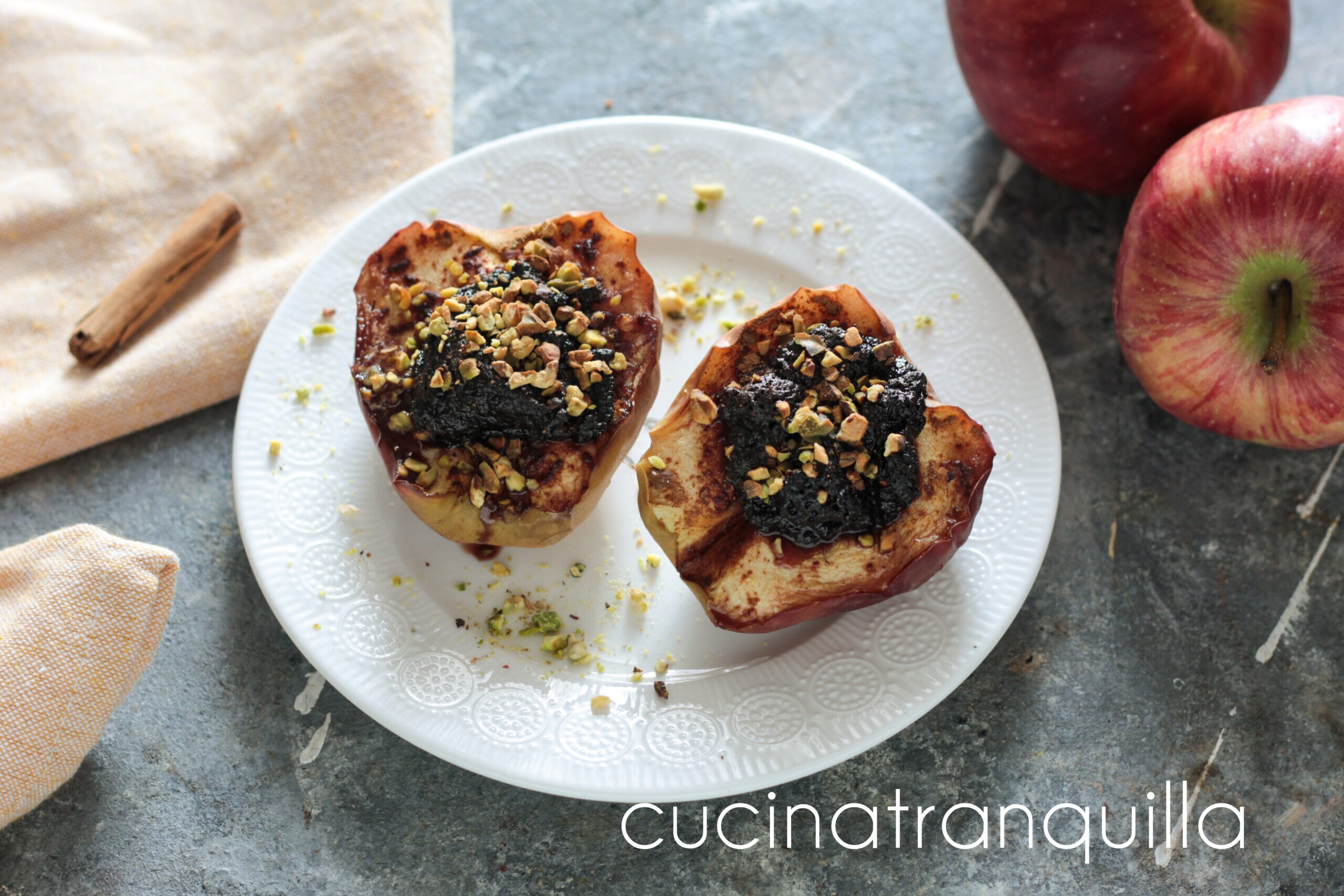 Cooked Apples with Grape Scrucchiata in Air Fryer