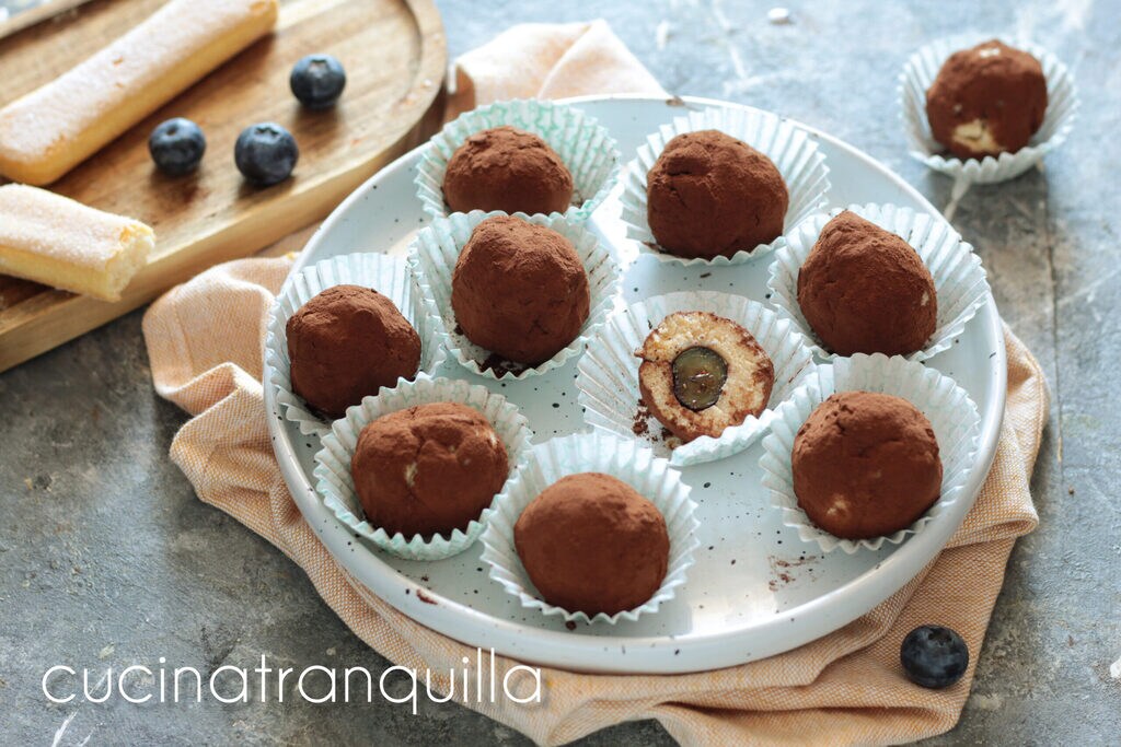 No-Bake Truffles with Ricotta and Ladyfingers