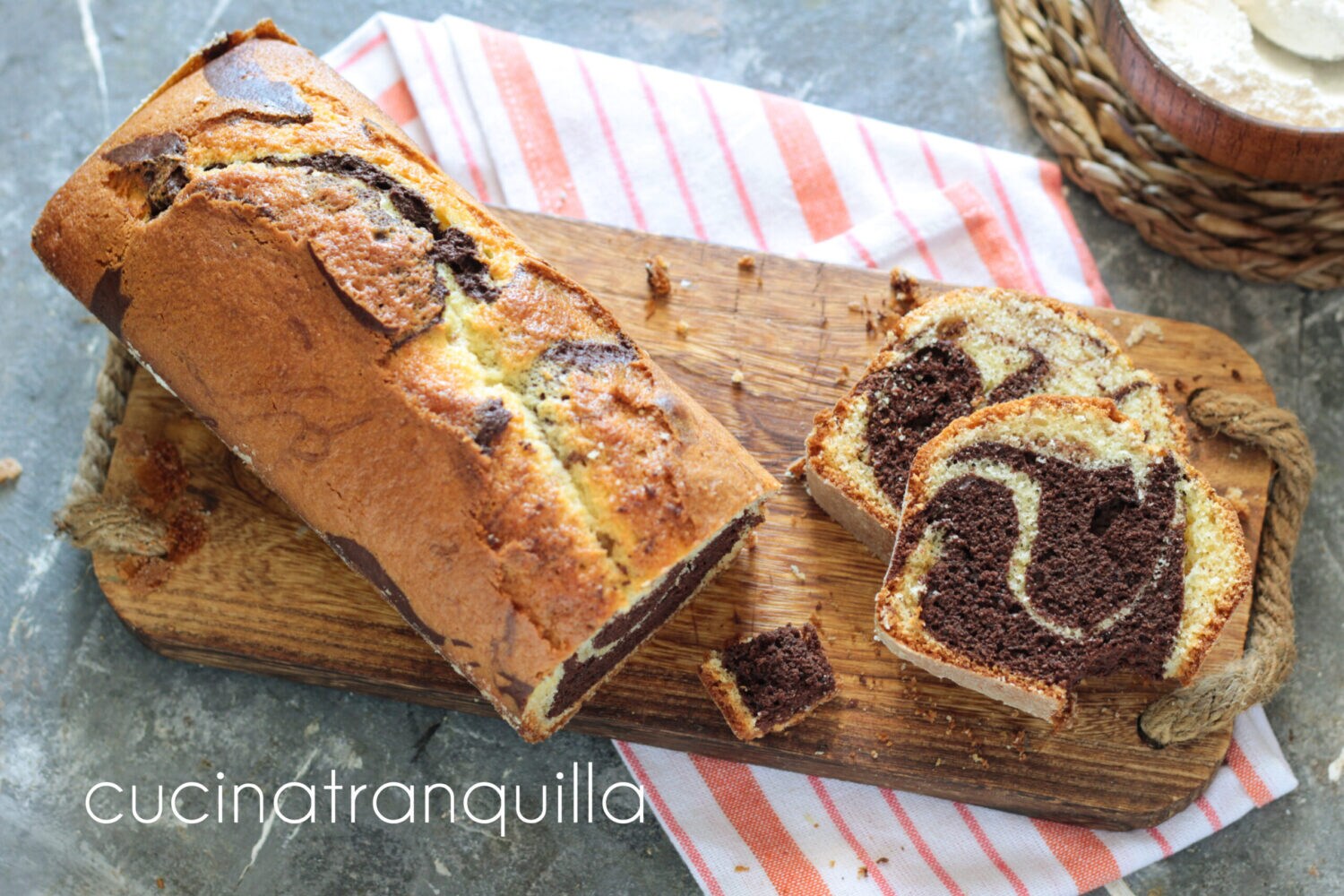 Two-tone Plumcake without Butter