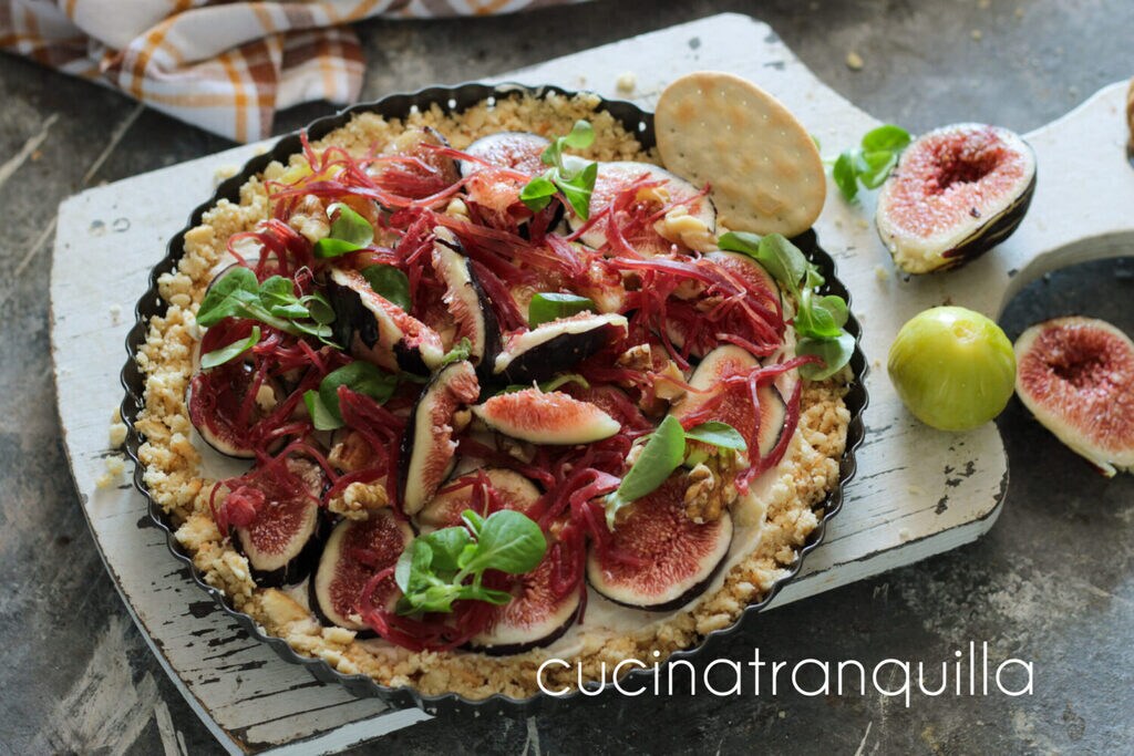 Savory Cheesecake with Fresh Figs, No-Bake