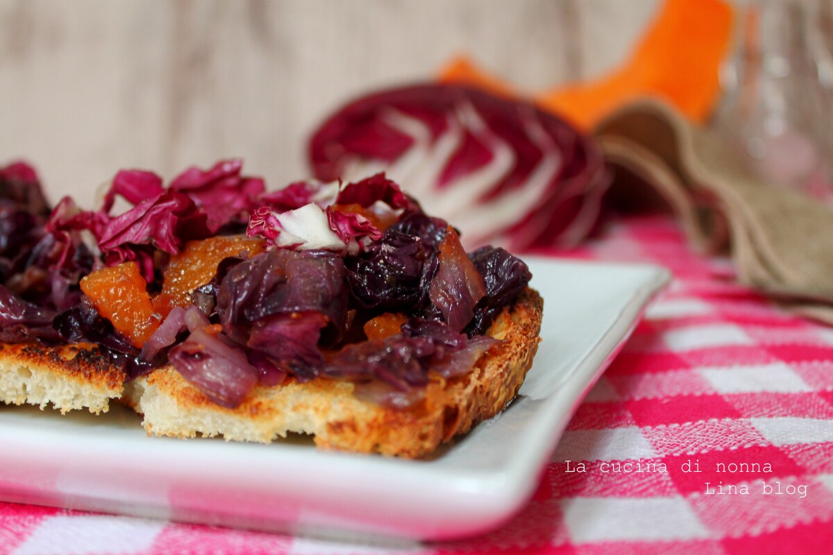 Radicchio and Pumpkin Bruschetta