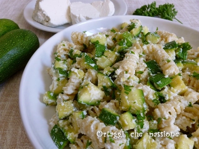 Light zucchini and ricotta pasta recipe Ortaggi che passione by Sara