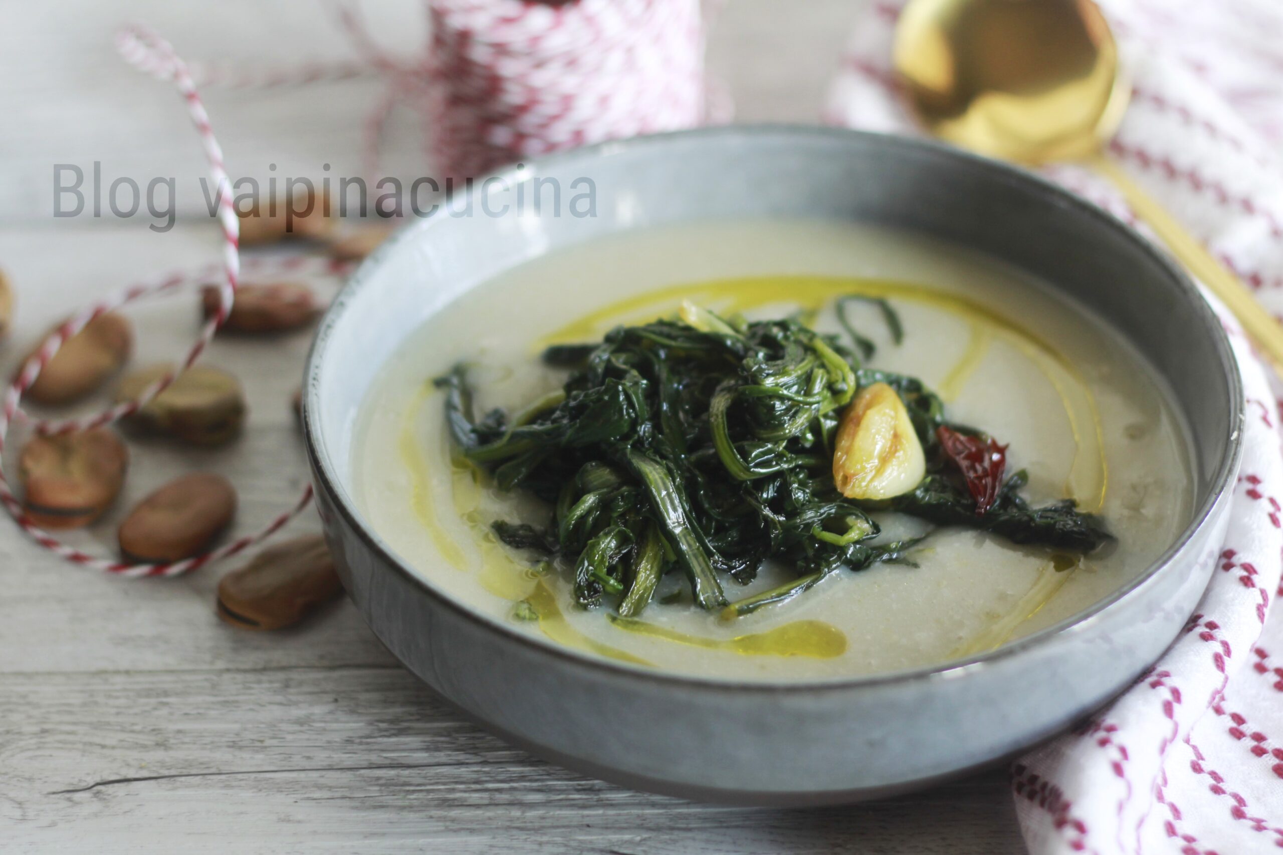 Fava Beans and Chicory Puree