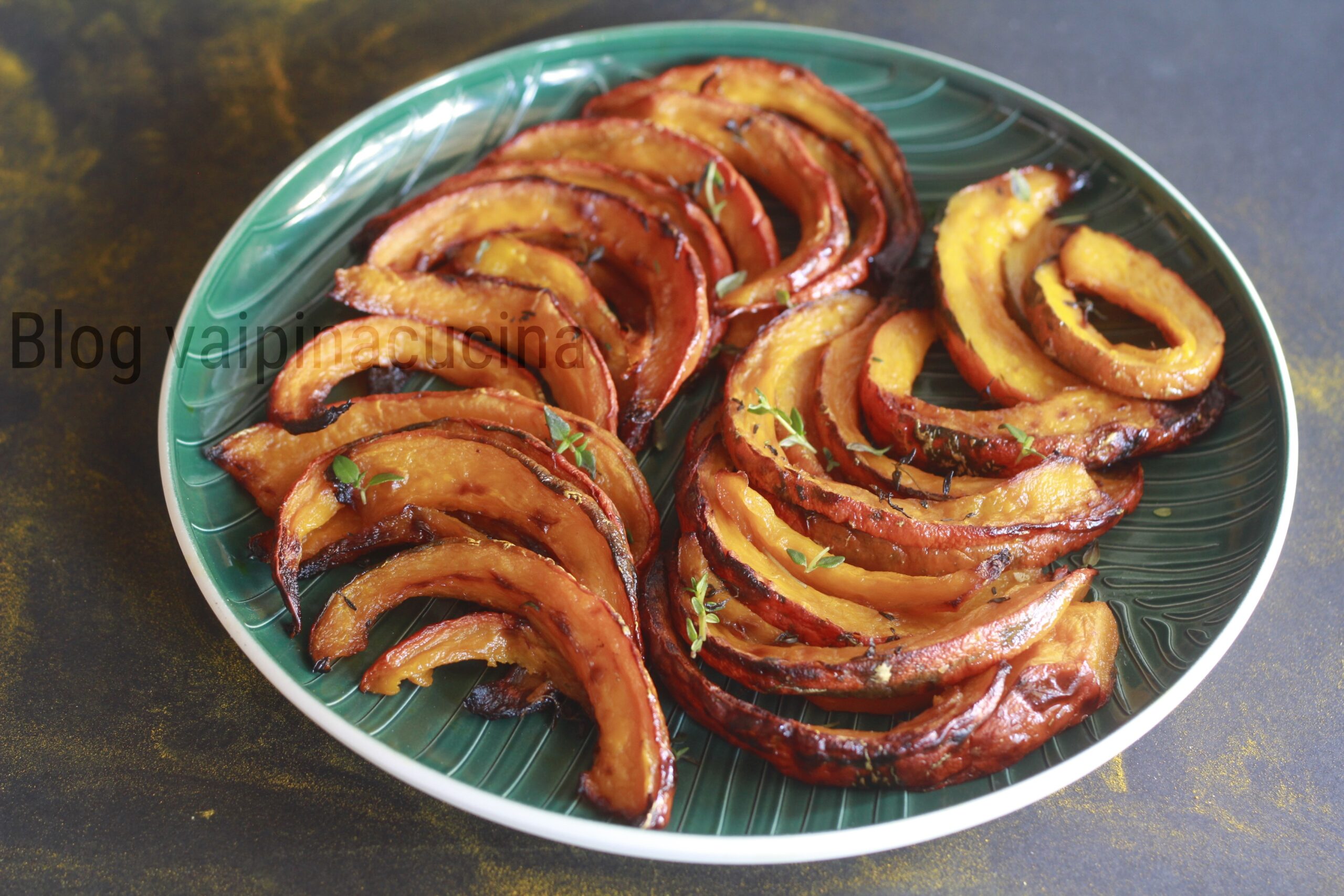 Baked Delica Squash with Thyme