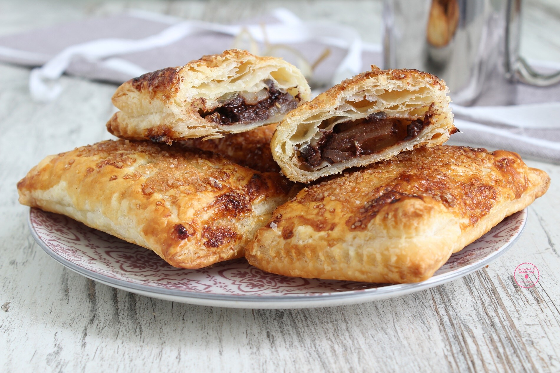 Pear and Chocolate Chip Puff Pastries