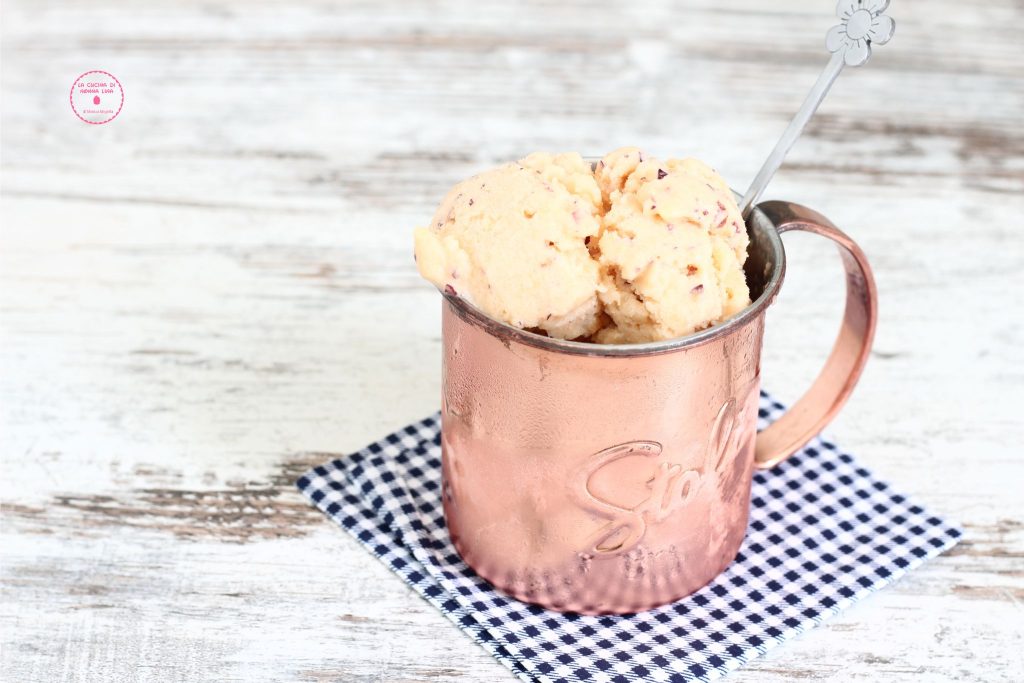 Peach and Melon Ice Cream with Condensed Milk