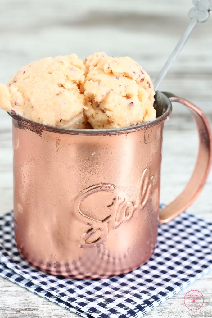 Peach and Melon Ice Cream with Condensed Milk